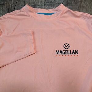 Magellan Outdoors Men's Pink/Orange Fish Gear Shirt